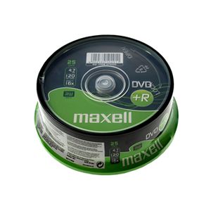 MAXELL DVD+R 4.7GB 16X 25L CAKEBOX - 275525 .40.IN