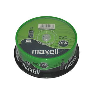 MAXELL DVD+RW 4.7GB 4X 25L CAKEBOX - 275894.35.TW