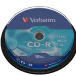 VERBATIM 43437 AZO CD-R 700MB 52X80 10 LU CAKEBOX
