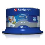 VERBATIM 43812 BD-R 6X 25GB WIDE PRINTABLE 50 LI SPINDLE